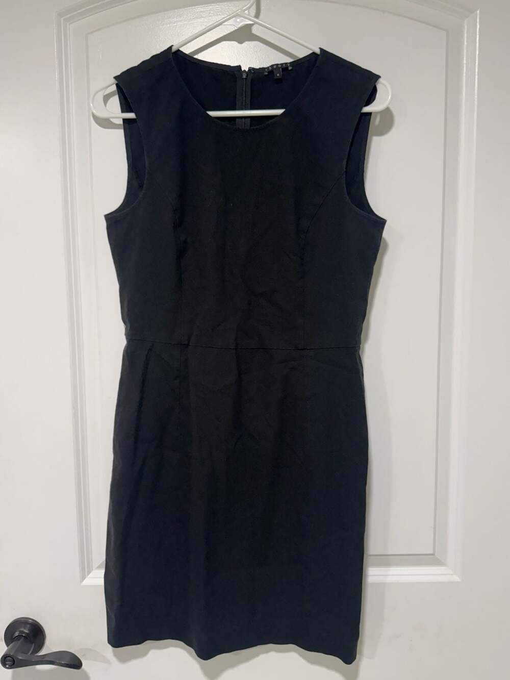 Theory Black Sleeveless Sheath Dress Minimalist Office Siren Women’s 4